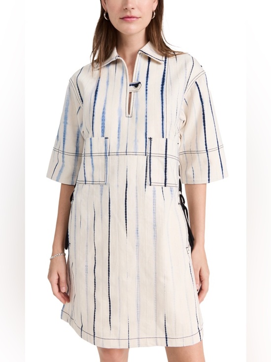 Tory Burch Dresses & Skirts - TORY BURCH Wavelength Denim Tie Dye Mini Shift Shirt Collared Dress \\ 10